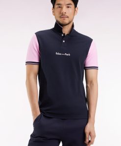 Eden Park Homme Men's Polo À Manches Courtes Bicolore Marine