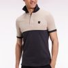 Eden Park Homme Men's Polo Bicolore Manches Courtes En Piqué Coton Stretch Gris Foncé Coupe