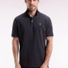 Eden Park Homme Men's Polo Manches Courtes Nouvelle Zélande En Piqué Coton Gris Coupe Ample