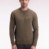 Eden Park Homme Men's Pull Col Rond En Coton Épais Kaki