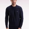 Eden Park Homme Men's Pull Col Rond En Coton Marine À Effet De Rayure