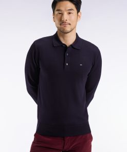 Eden Park Homme Men's Pull Col Maillot En Laine Mérinos Marine