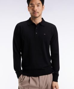 Eden Park Homme Men's Pull Col Maillot En Laine Mérinos Noir