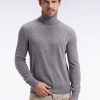 Eden Park Homme Men's Pull Col Roulé En Laine Vierge Et Cachemire Gris