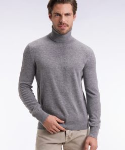 Eden Park Homme Men's Pull Col Roulé En Laine Vierge Et Cachemire Gris