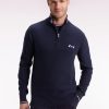 Eden Park Homme Men's Pull Col Camionneur En Coton Marine À Nœud Papillon