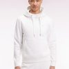 Eden Park Homme Men's Sweatshirt À Capuche En Coton Blanc Coupe Droite