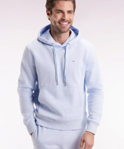 Eden Park Homme Men's Sweatshirt À Capuche En Coton Ciel Coupe Droite