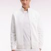 Eden Park Homme Men's Sweatshirt Zippé En Coton Blanc Coupe Droite