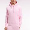 Eden Park Homme Men's Sweatshirt À Capuche En Coton Rose Coupe Droite