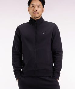 Eden Park Homme Men's Sweatshirt Zippé En Coton Noir Coupe Droite