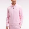 Eden Park Homme Men's Sweatshirt À Col Montant Zippé En Molleton Coton Rose