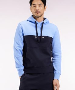 Eden Park Homme Men's Sweatshirt À Capuche Bicolore Rose Coupe Droite