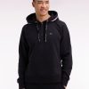 Eden Park Homme Men's Sweatshirt À Capuche En Molleton Coton Mélangé Noir Coupe Relaxed