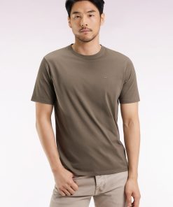 Eden Park Homme Men's T-shirt Manches Courtes À Col Rond En Coton Pima Kaki