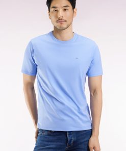 Eden Park Homme Men's T-shirt Manches Courtes À Col Rond En Coton Pima Ciel