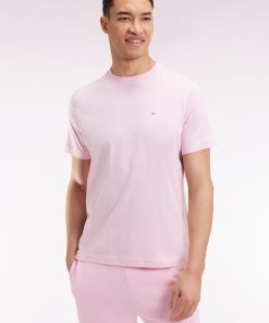 Eden Park Homme Men's T-shirt À Manches Courtes Broderie Dos En Coton Pima Rose