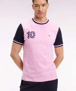 Eden Park Homme Men's T-shirt Bicolore À Manches Courtes En Coton Marine Broderie 10