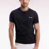 Eden Park Homme Men's T-shirt À Manches Courtes En Coton Noir