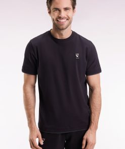 Eden Park Homme Men's T-shirt À Manches Courtes En Coton Noir