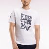 Eden Park Homme Men's T-shirt À Manches Courtes Blanc Sérigraphie Xv De France