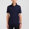 Eden Park Homme Men's Polo Bleu Marine En Coton Pima Stretch