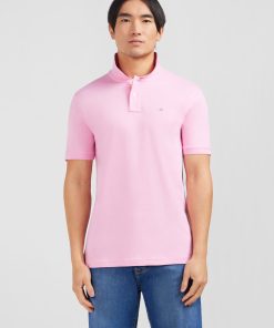 Eden Park Homme Men's Polo Rose En Coton Pima Stretch