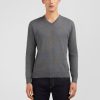 Eden Park Homme Men's Pull Gris À Col V En Coton