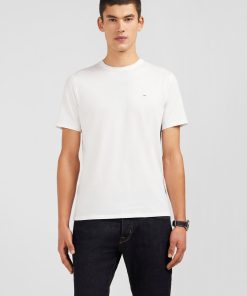 Eden Park Homme Men's T-shirt Blanc Col Rond À Manches Courtes
