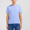 Eden Park Homme Men's T-shirt Bleu Col Rond À Manches Courtes