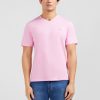 Eden Park Homme Men's T-shirt Rose Col V À Manches Courtes