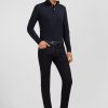 Eden Park Homme Men's Jean Bleu Marine En Coton Extensible