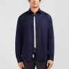 Eden Park Homme Men's Chemise Bleu Marine Slim En Popeline Stretch