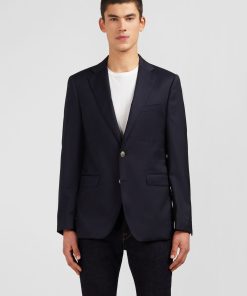 Eden Park Homme Men's Blazer Bleu Marine 100 % Laine