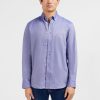 Eden Park Homme Men's Chemise Bleu Marine Unie En Coton
