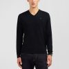 Eden Park Homme Men's Pull Noir À Col V En Coton