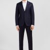Eden Park Homme Men's Costume Slim En Laine Bleu Marine