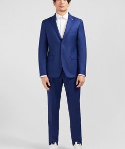 Eden Park Homme Men's Costume Slim En Laine Bleu