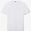 Eden Park Homme Men's T-shirt Blanc À Broderie Noeud Dos