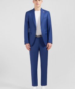 Eden Park Homme Men's Costume Regular En Laine Bleu