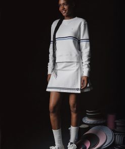 Eden Park Femme Men's Jupe Kilt Plissée Blanche À Galon Rayé Pap'atelier